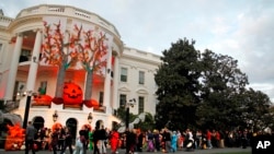 Perayaan Halloween di Gedung Putih, Washington DC (31/10).