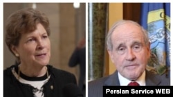 جین شاهین سناتور دموکرات از ایالت نیوهمپشایر و جیم ریش سناتور جمهوری‌خواه از ایالت آیداهو، عضو ارشد و رئیس کمیته روابط خارجی سنا