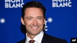 FILE - Hugh Jackman attends Montblanc's celebration of the 75th anniversary of Le Petit Prince in New York, April 4, 2018.