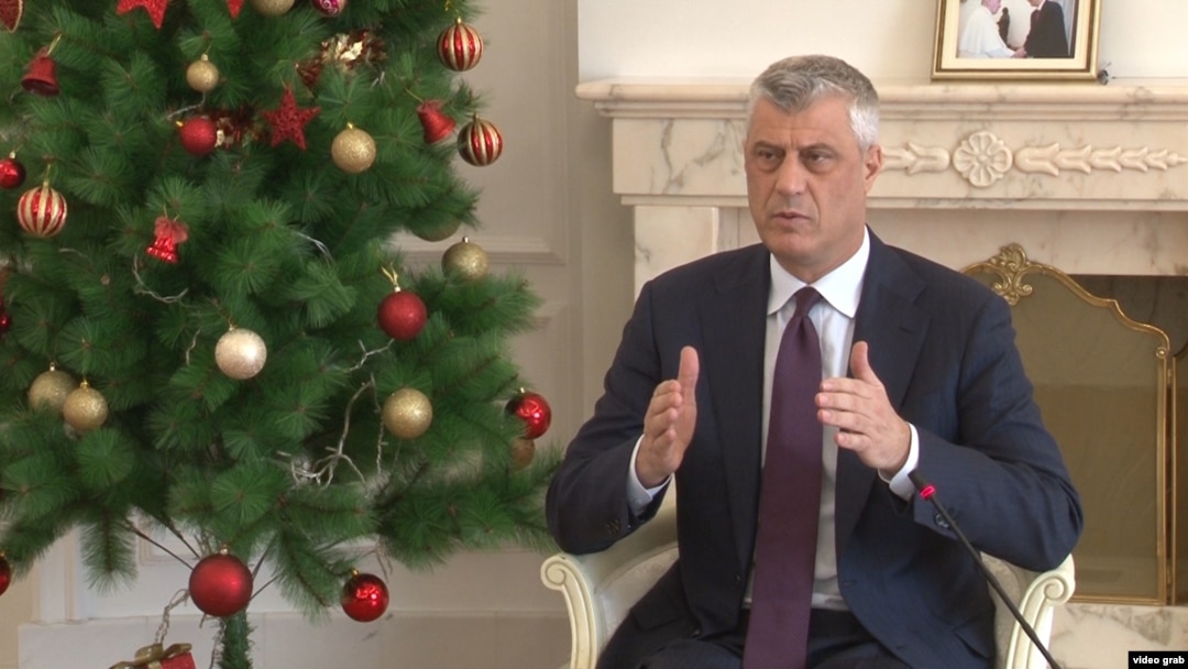 Poslednja konferencija za novinare predsednika Kosova Hašima Tačija u 2018. godini 