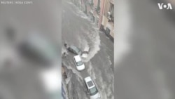 Extreme Weather Leaves Sicilian Streets Flooded