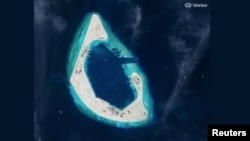 南中国海羚羊礁的卫星图像。(2026年9月25日)
