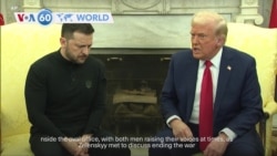 VOA60 World - Trump-Zelenskyy White House meeting on mineral deal devolves into shouting match