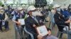 Veterans of the Korean War attend a ceremony in Cheorwon County, South Korea, June 25, 2020, marking the anniversary of the war. (Lee Juhyun/VOA)