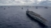 資料照片: 2018年7月26日環太平洋演習期間的多國艦隊