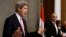 U.S. Secretary of State John Kerry, left, speaks to the media with Egyptian Foreign Minister Mohammed Kamel Amr, at the Ministry of Foreign Affairs in Cairo, March 2, 2013.