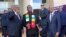 South African President Cyril Ramaphosa, Zimbabwean President Emmerson Mnangagwa, Botswanan President Duma Boko and SADC Executive Secretary Elias Magosi gather before their meeting on the conflict in DRC, in Mount Hampden, Zimbabwe, on Jan. 31, 2025.