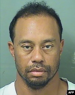 This booking photo obtained May 29, 2017 courtesy of the Palm Beach County Sheriff's Office, shows Tiger Woods.