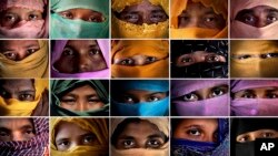 Kombinasi foto beberapa perempuan Rohingya yang mengaku telah diperkosa oleh tentara Myanmar (foto: ilustrasi). Temuan panel PBB memperkuat tuduhan bahwa militer Myanmar dan pasukan keamanan telah melakukan pelanggaran HAM yang mengerikan, termasuk pemerkosaan.