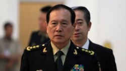 2018年6月18日中國國防部長魏鳳和抵達柬埔寨金邊的和平宮準備會見柬埔寨首相洪森（美聯社）