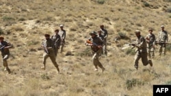 Afghan resistance movement and anti-Taliban uprising forces take part in a military training at Malimah area of Dara district in Panjshir province on Sept. 2, 2021. 