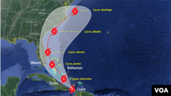 Images de l'ouragan Matthew mercredi 5 octobre.