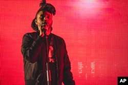 The Weeknd performs at Made in America on Sept. 6, 2015, in Philadelphia.