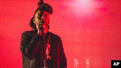 The Weeknd performs at Made in America on Sept. 6, 2015, in Philadelphia.