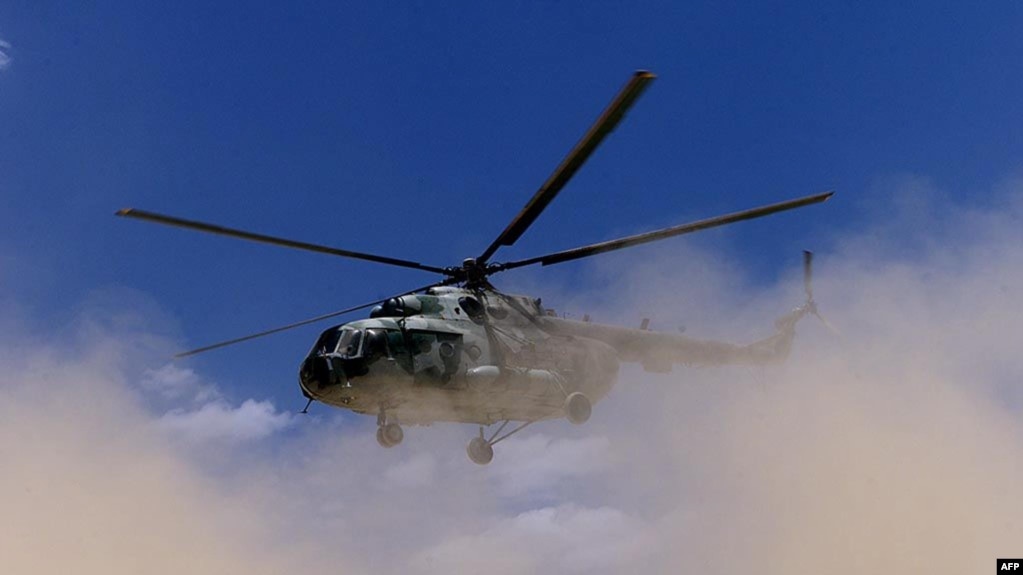 Un hélicoptère militaire éthiopien, à Zala Anbesa, le 26 mai 2000.