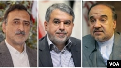 سه وزیر پیشنهادی روحانی، رئیس جمهوری ایران به مجلس، سلطانی فر، صالحی امیری و فخر آشتیانی 