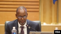 Elias Magosi, secretário executivo da SADC, Harare, Zimbabwe, 20 novembro 2024 (Columbus Mavhunga/VOA)