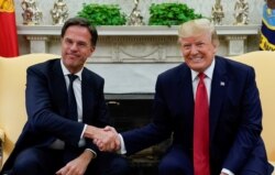 U.S. President Donald Trump meets with Netherlands' Prime Minister Mark Rutte at the White House in Washington, July 18, 2019.