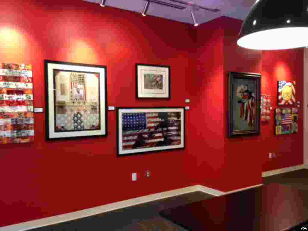 Stars & Stripes exhibit at the DC Chamber of Commerce, 2015 (Photo - J. Taboh/VOA)