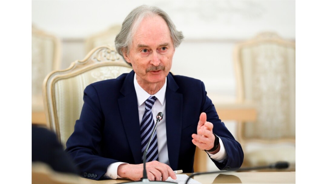 Utusan khusus PBB untuk Suriah, Geir Pedersen di Moskow, Rusia, 18 Februari 2021. (AP)