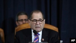 House Judiciary Committee Chairman Rep. Jerrold Nadler, D-N.Y., talks during a hearing before the House Judiciary Committee on the constitutional grounds for the impeachment of President Donald Trump, on Capitol Hill in Washington, Dec. 4.