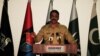 Maj. Gen. Asif Ghafoor, director general of Inter Services Public Relations, holds a news conference in Rawalpindi, Pakistan, April 17, 2017. 