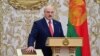 Alexander Lukashenko diambil sumpahnya sebagai Presiden Belarus, di Minsk, Belarus, 23 September 2020. (Andrei Stasevich/BelTA/Handout via REUTERS).