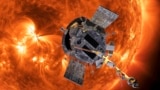 FILE - This image made available by NASA shows an artist's rendering of the Parker Solar Probe approaching the Sun. The probe made history on Tuesday, flying closer to the sun than any other spacecraft. (Johns Hopkins APL/NASA)