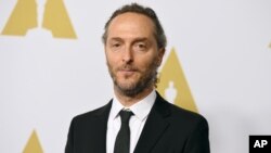 FILE - Emmanuel Lubezki arrives at the 88th Academy Awards Nominees Luncheon at The Beverly Hilton hotel in Beverly Hills, California, Feb. 8, 2016.