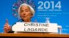 FILE: International Monetary Fund Managing Director Christine Lagarde speaks during a news conference at the IMF-World Bank annual meetings in Washington, Oct. 9, 2014.
