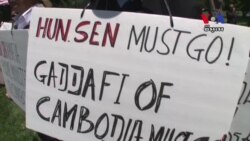 ពលរដ្ឋ​ខ្មែរ​អាមេរិកាំង នៅ​តែ​ក្រាញ​ននៀល​តវ៉ា ទាមទារ​ឲ្យ​មាន​ការ​ផ្លាស់ប្ដូរ​នៅ​កម្ពុជា