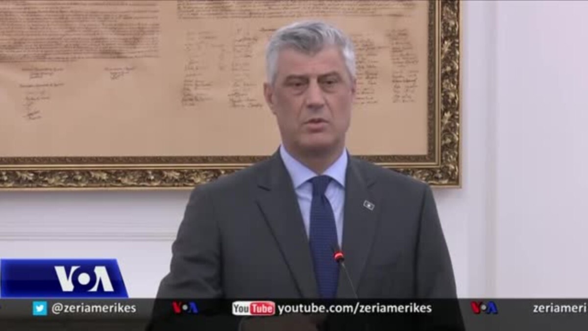 Billedresultat for Presidenti ThaÃ§i pÃ«r tarifat ndaj SerbisÃ«