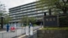 FILE - Japan's Foreign Ministry building with its sign at the main entrance in Tokyo on Sept. 17, 2021. The ministry charged that a Chinese survey ship entered Japan's territorial waters on Aug. 31, 2024.