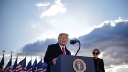 Tổng thống Trump phát biểu tại Căn cứ Andrews, vài phút sau khi rời Nhà Trắng sáng ngày 20/1/2021.