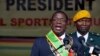 Zimbabwe's President Emmerson Mnangagwa speaks after being sworn in at the presidential inauguration ceremony in the capital Harare, Zimbabwe, Nov. 24, 2017.