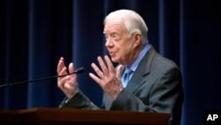 FILE - Former President Jimmy Carter.