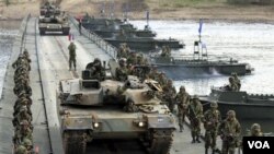 Latihan perang gabungan pasukan militer 10 negara berlangsung di Korea Selatan pekan lalu.