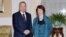 Yevropa Ittifoqi Tashqi ishlar vazirasi Ketrin Eshton 2012-yilda Oqsaroyda O'zbekiston rahbari Islom Karimov bilan 