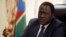 South Sudan's minister of petroleum, Ezekiel Lol Gatkuoth, speaks during a Reuters interview in his office in Juba, South Sudan, Oct. 10, 2017. 