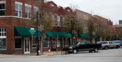 A handful of businesses line Greenwood Avenue, the location of the former Black Wall Street, in Tulsa, Oklahoma, Dec. 15, 2016.