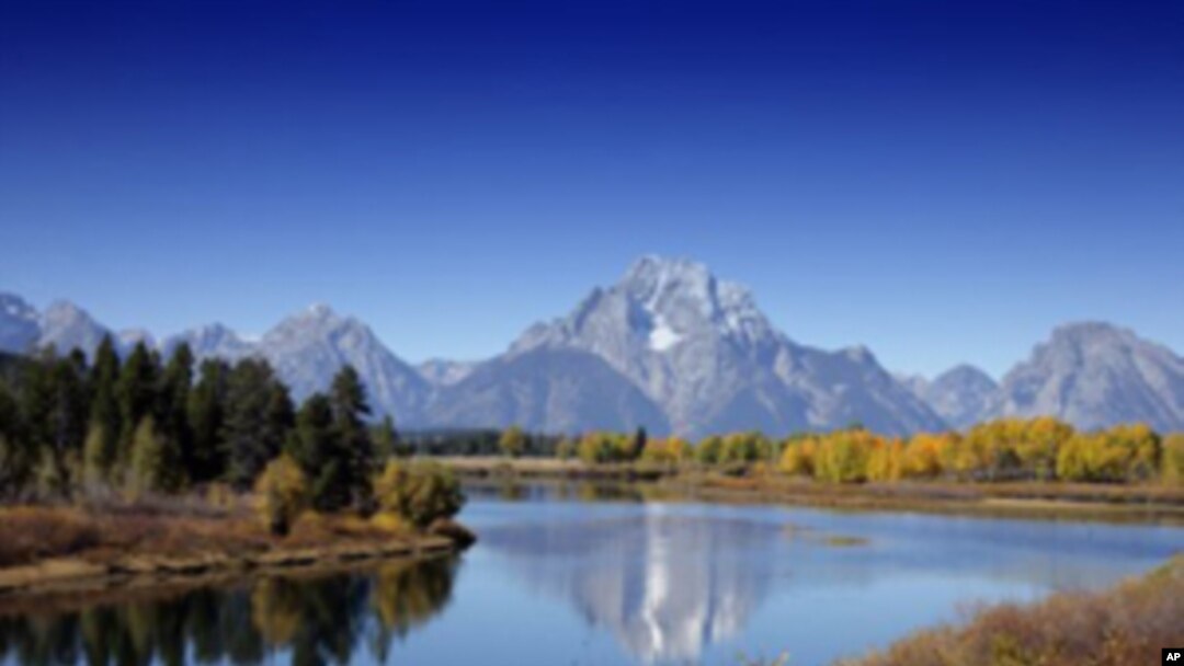 Taman Nasional Grand Teton di negara bagian Wyoming, AS.