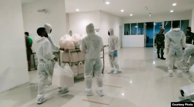 Foto2 situasi di Wisma Atlet dan fasilitas karantina bagi ABK, WNI Repatriasi. (Courtesy : BNPB)