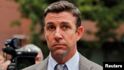 Congressman Duncan Hunter, R-Calif., leaves federal court in San Diego, Sept. 24, 2018.