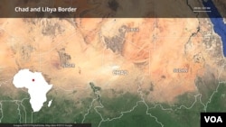 Chad-Libya border map