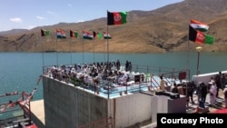 Preparation to inaugurate the Salma Dam, referred to as the Afghanistan India Friendship Dam by both countries, and is built with $300 million of Indian money, June 4, 2016. (Courtsey photo by bjp.org)