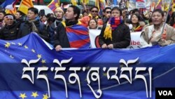 Prizor sa jednog od protestnih skupova protiv postupaka kineske vlade prema neistomišljenicima u Tibetu