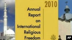 State Department's annual report on the state of religious freedom in the world, 2010