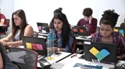 Girls Who Code is a program to get girls interested in computer science so they can fill a growing number of industry jobs. (VOA)