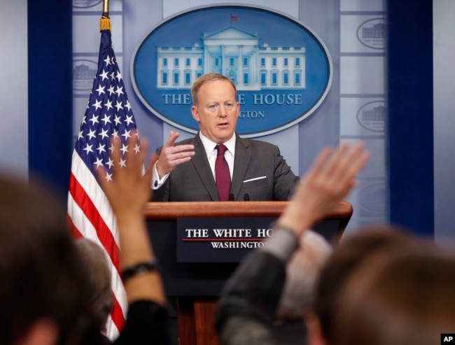 Sean Spicer, secretario de prensa de la Casa Blanca.