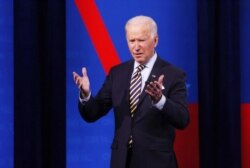 U.S. President Joe Biden participates in a CNN town hall in Milwaukee, Feb. 16, 2021.